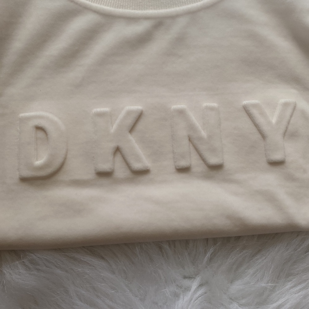 DKNY oversized sweater, sport velour embossed logo, size large - Picture 7 of 7